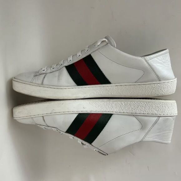 Gucci Ace Bee Embroidered Sneaker White Leather Web Stripe Mens Size 10 Sneakers main image 14